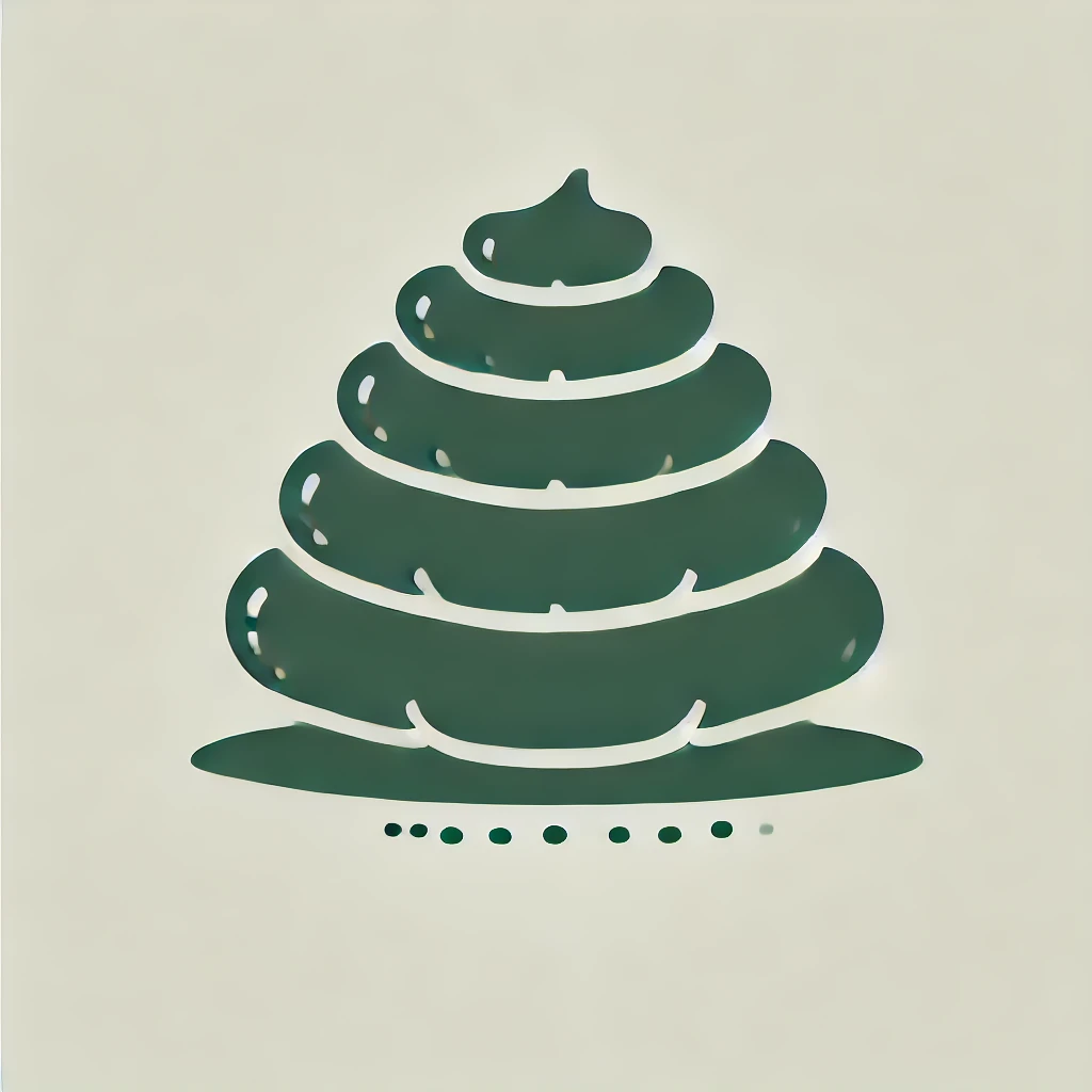 dall·e 2025 02 25 11.01.14 a minimalistic modern medical icon representing piles designed in a uniform green color 71c119. the icon should be clean simple and clearly dep