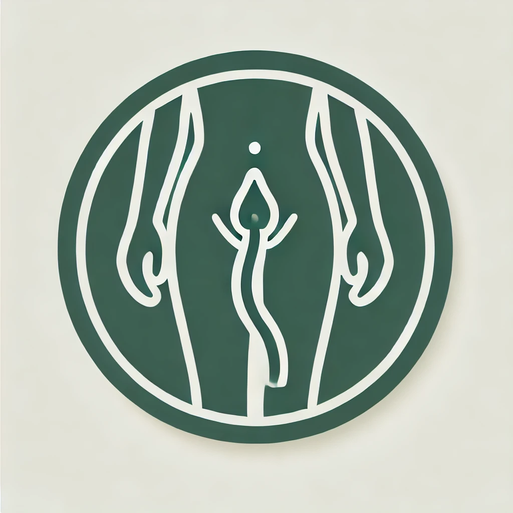 dall·e 2025 02 25 11.01.20 a minimalistic modern medical icon representing fistula designed in a uniform green color 71c119. the icon should be clean simple and clearly d